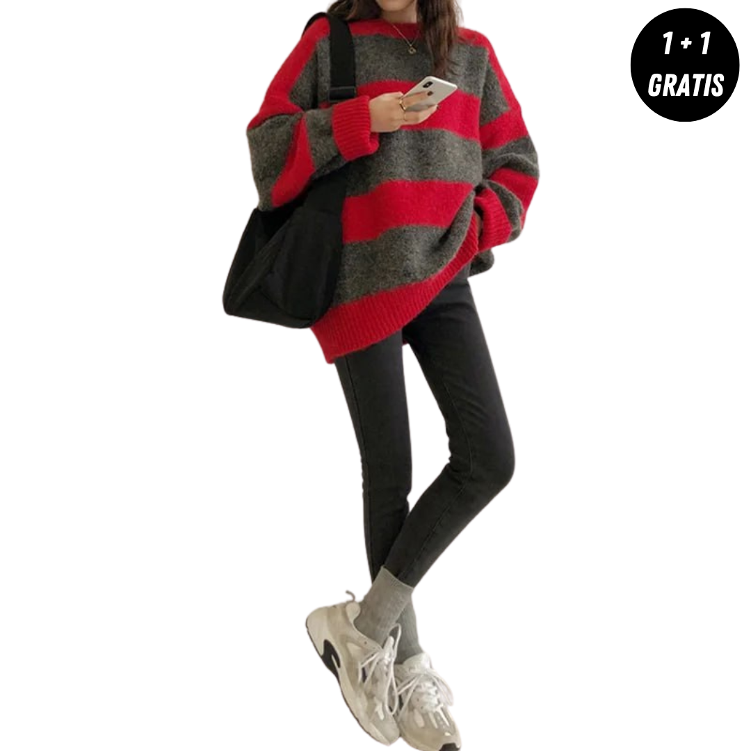 CAROLE - Französischer Herbstpullover in zwei Farbstellungen