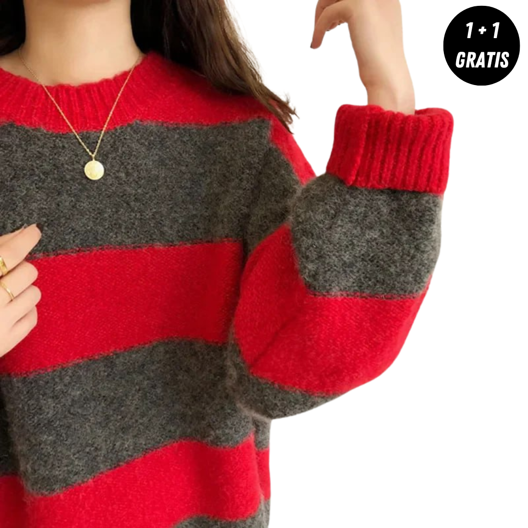 CAROLE - Französischer Herbstpullover in zwei Farbstellungen
