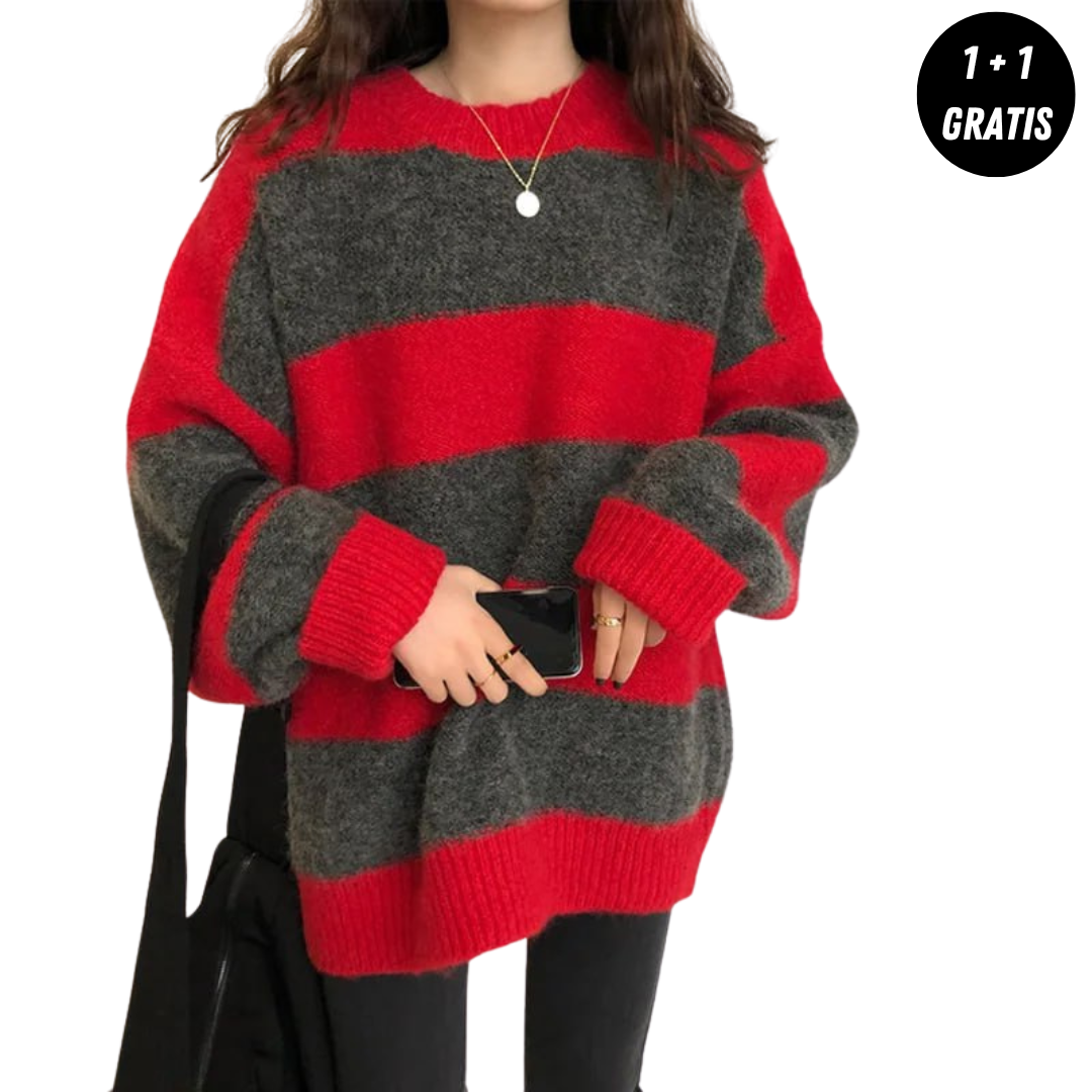CAROLE - Französischer Herbstpullover in zwei Farbstellungen