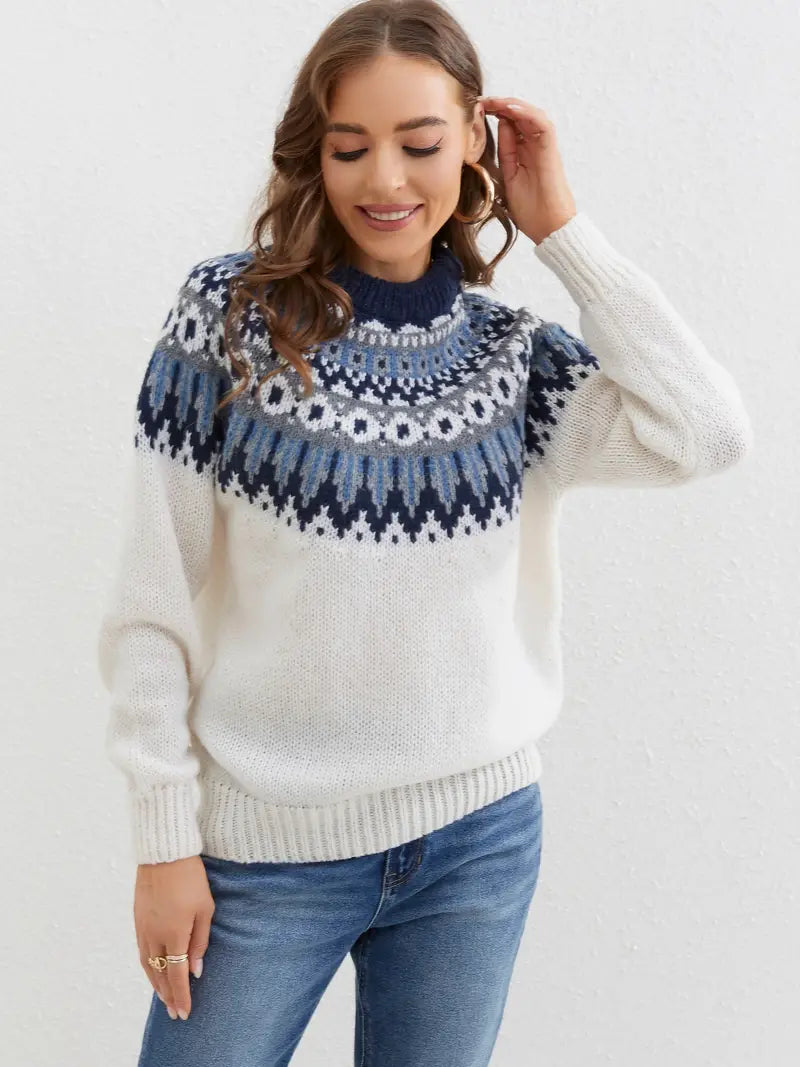 PANDORE - Hinreißender gemusterter Pullover