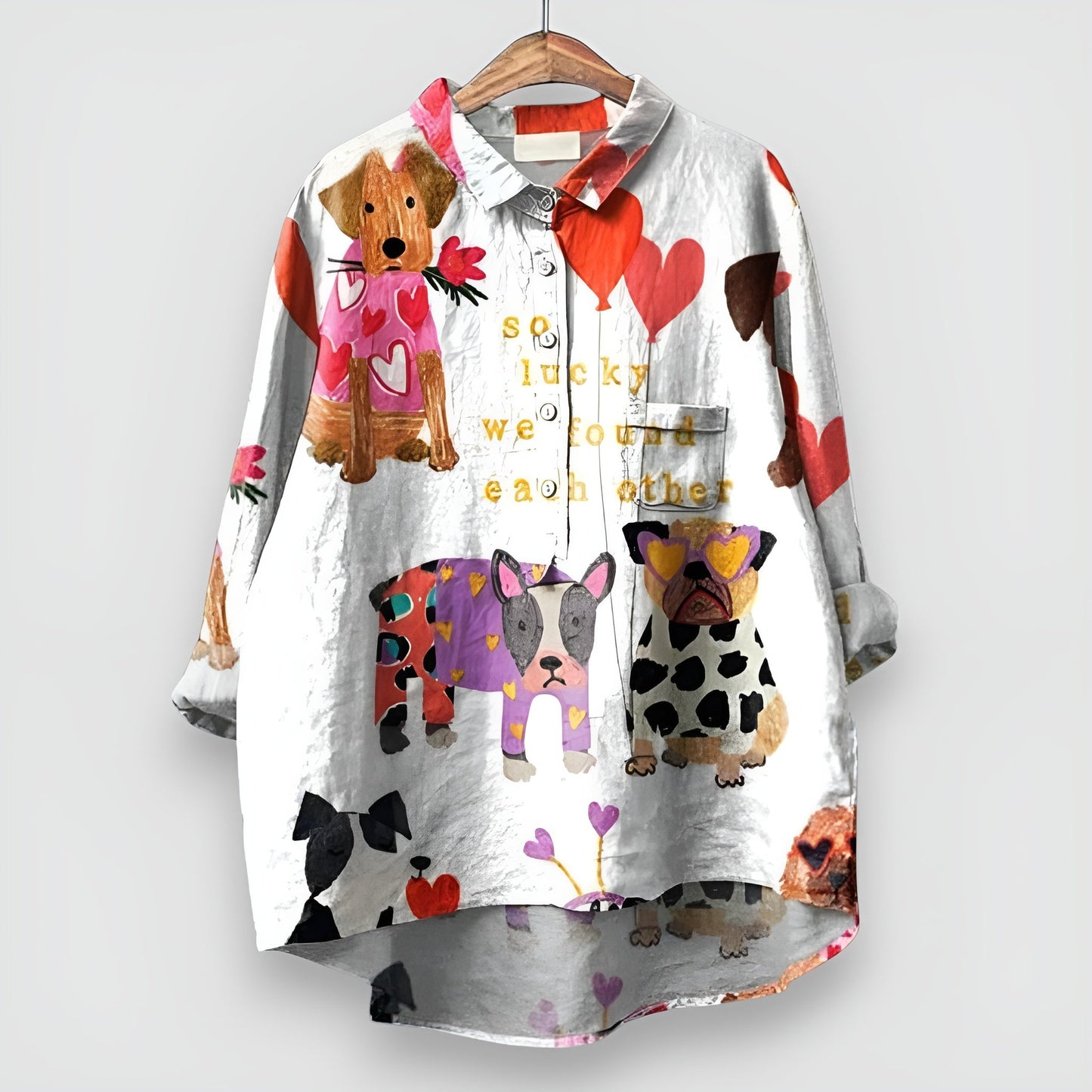 Amelie™ | Damenshirt mit Hundeprint