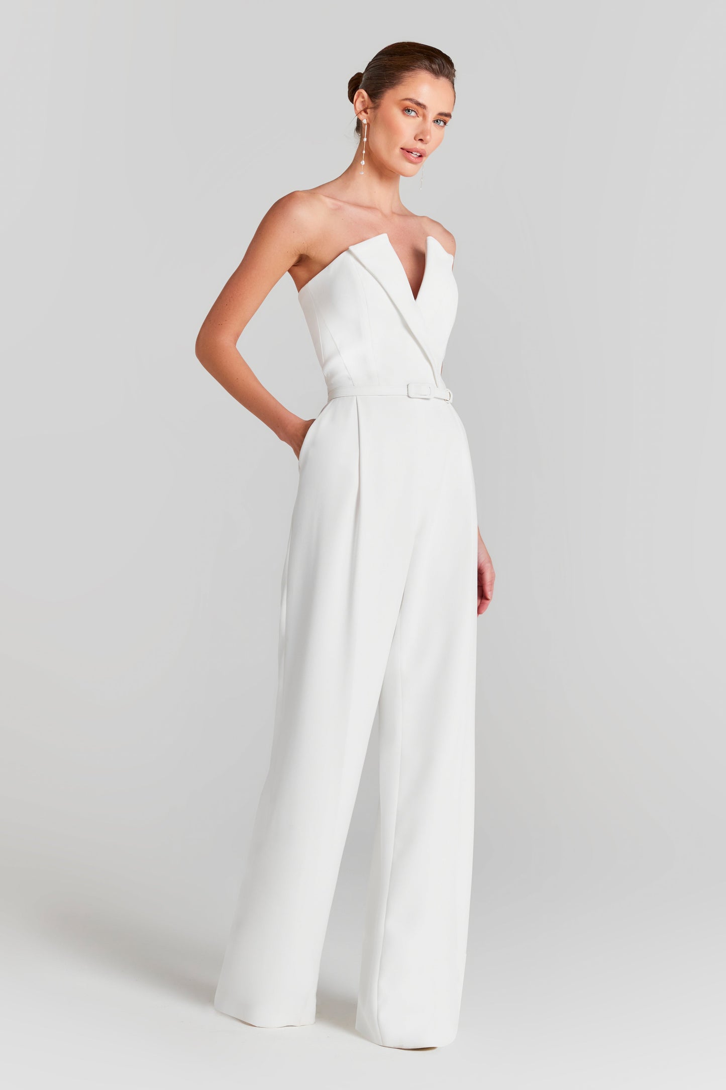 Vanessa - Weißer eleganter Jumpsuit