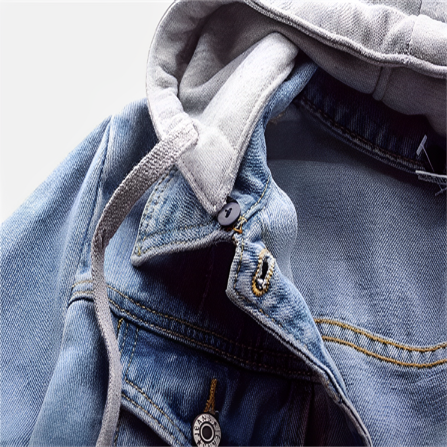 LAFONE™ | Französische Langärmelige Jeansjacke mit Kapuz