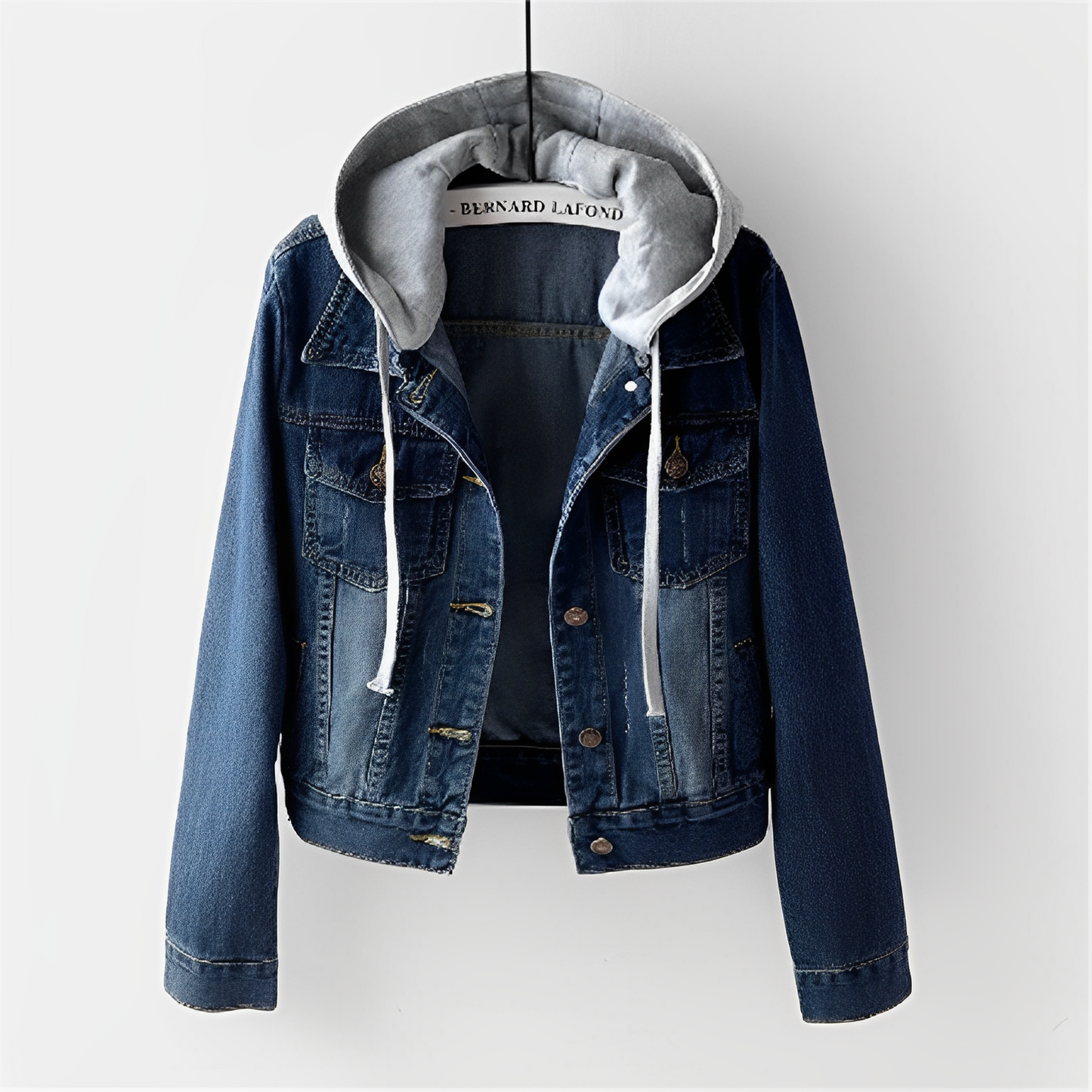 LAFONE™ | Französische Langärmelige Jeansjacke mit Kapuz