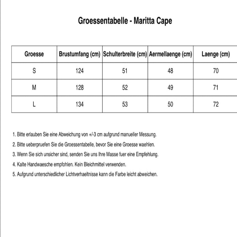 Maritta Cape – Zeitlose Eleganz