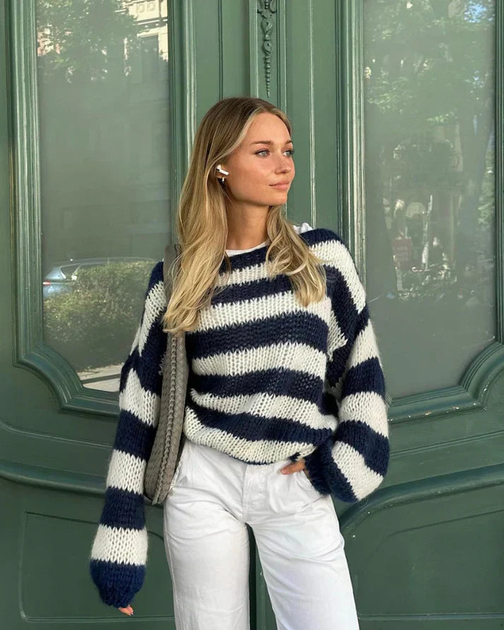 Emma - Gestreifter HerbstStrickpullover