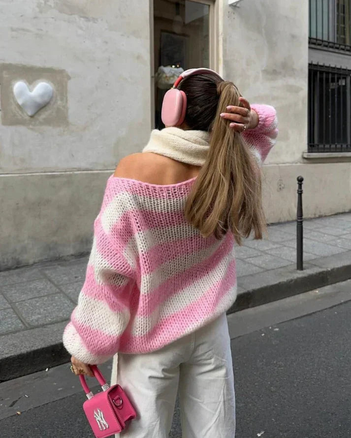Emma - Gestreifter HerbstStrickpullover
