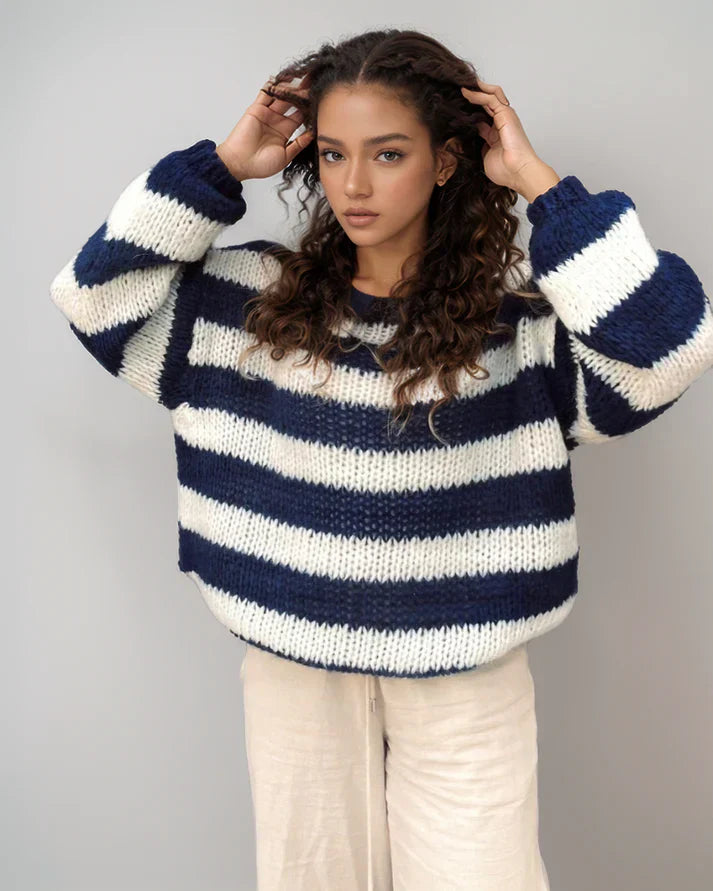 Emma - Gestreifter HerbstStrickpullover