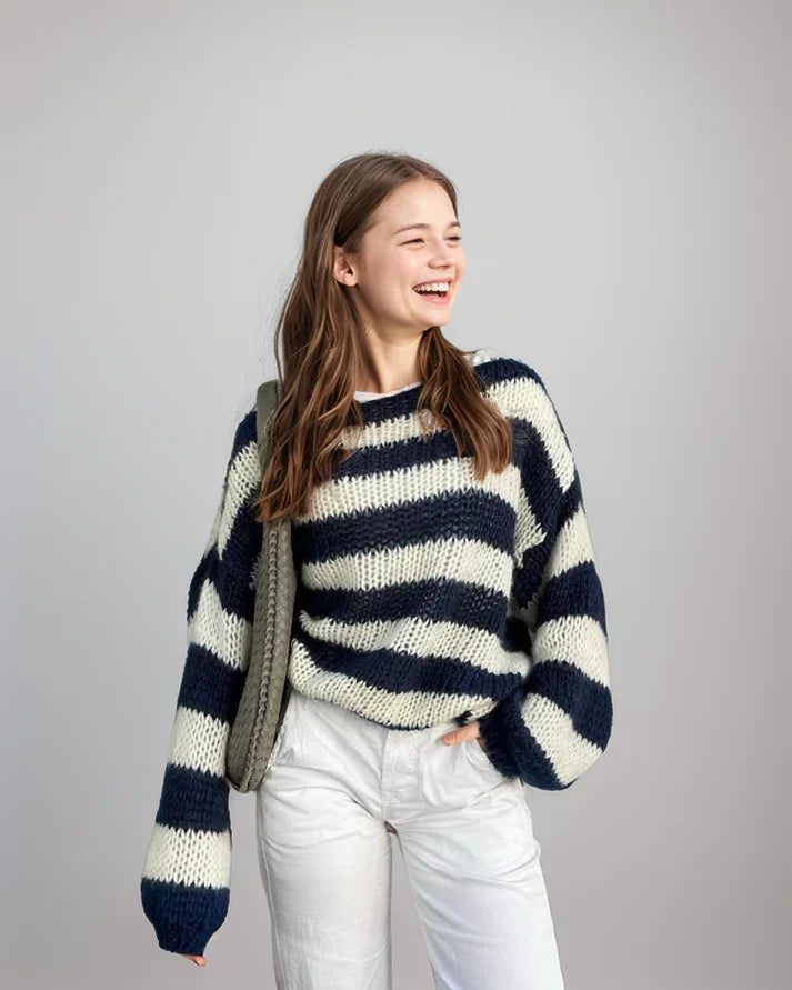Emma - Gestreifter HerbstStrickpullover