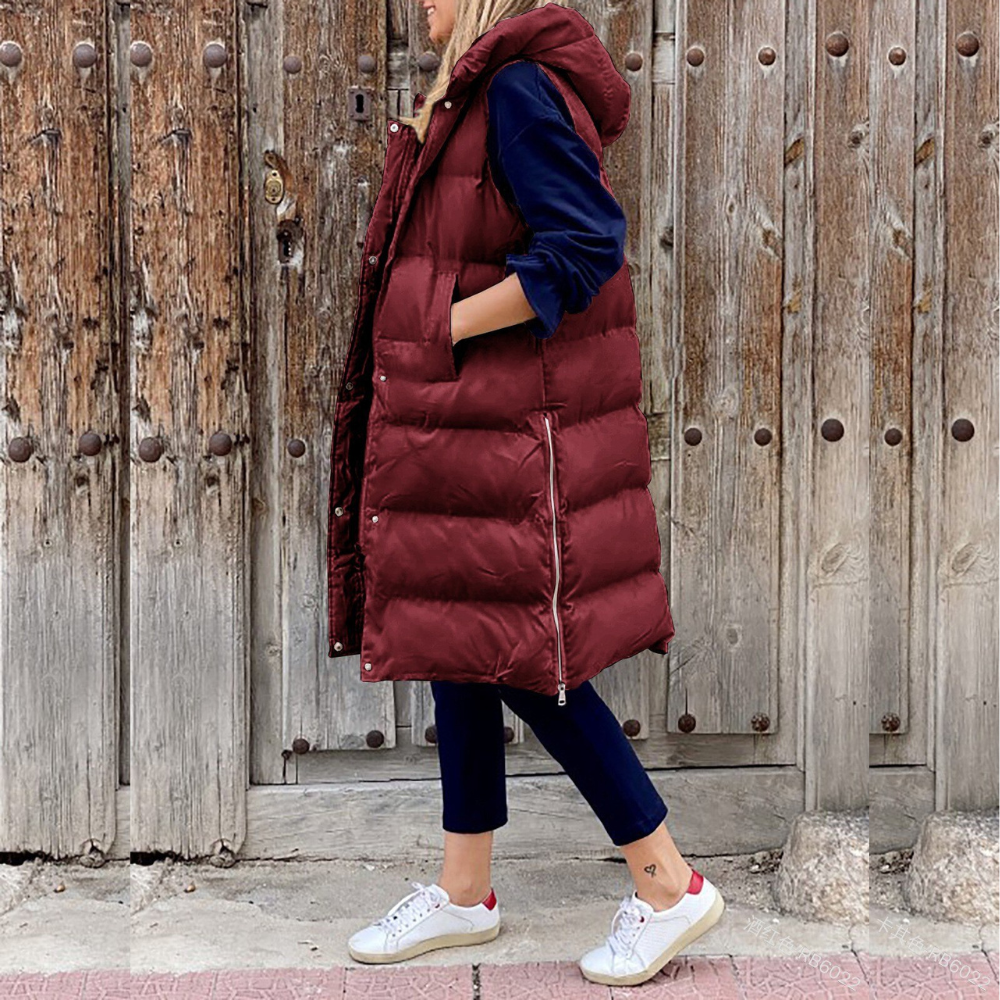 Maple™ - Lange Modische Jacke mit Kapuze