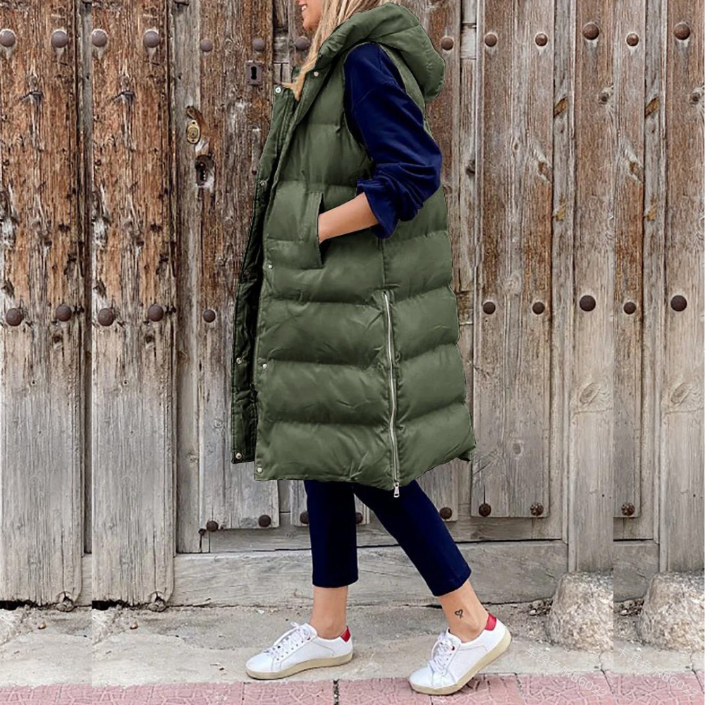 Maple™ - Lange Modische Jacke mit Kapuze