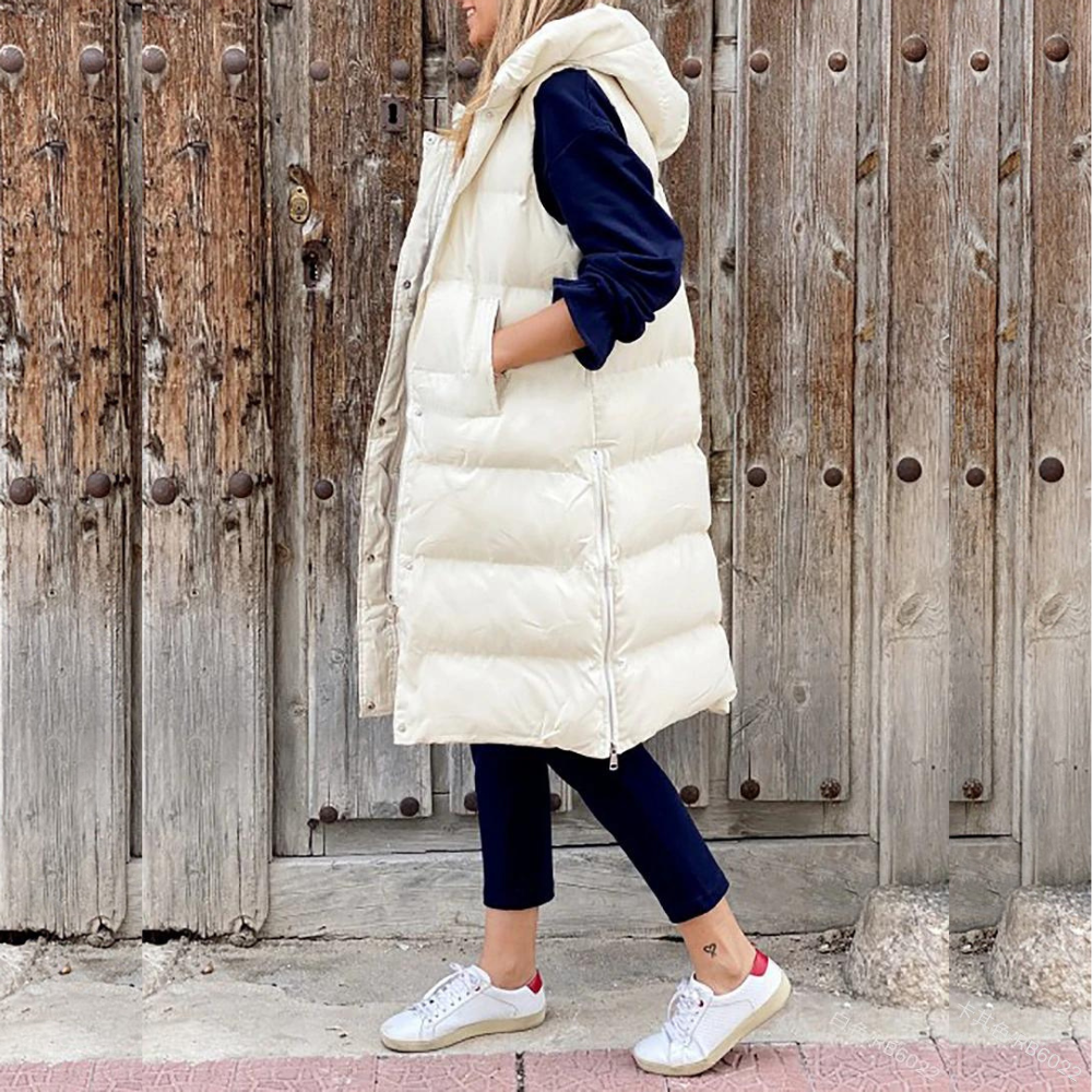 Maple™ - Lange Modische Jacke mit Kapuze