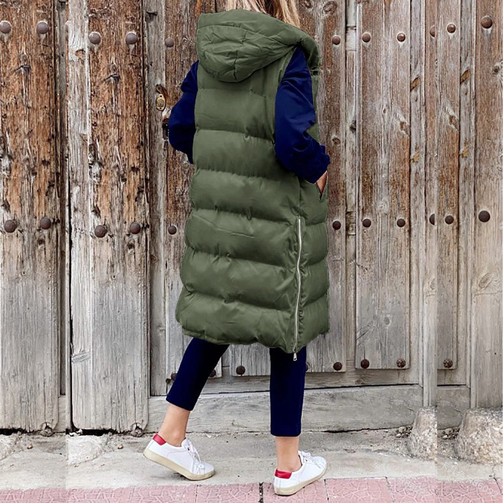 Maple™ - Lange Modische Jacke mit Kapuze