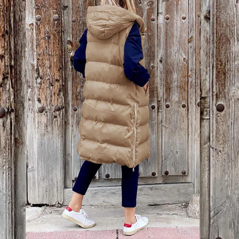 Maple™ - Lange Modische Jacke mit Kapuze