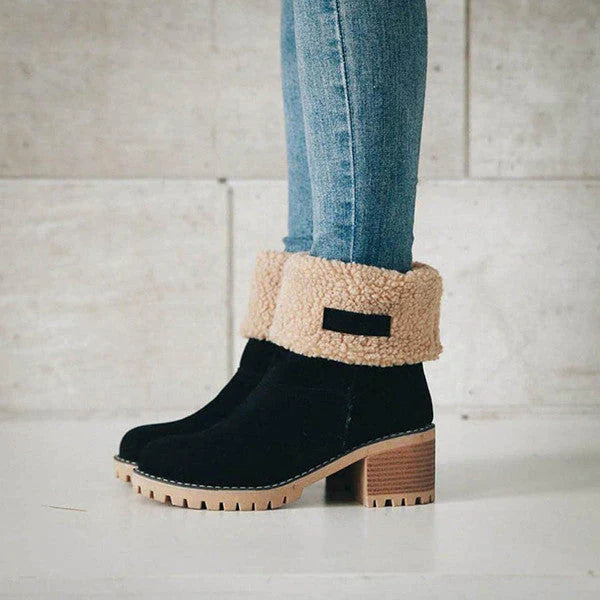 Scarlet – Stilvolle warme Schneestiefel aus Leder