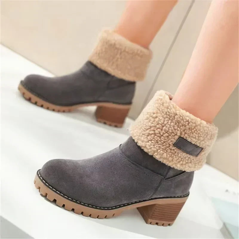 Scarlet – Stilvolle warme Schneestiefel aus Leder