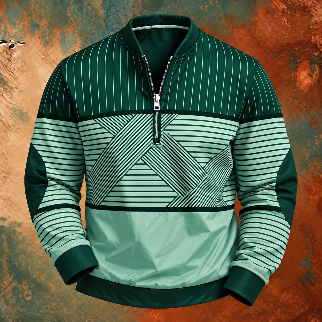ELAN™ | PULLOVER MIT LANGEN ARMELN UND HALBEM REISSVERSCHLUSS