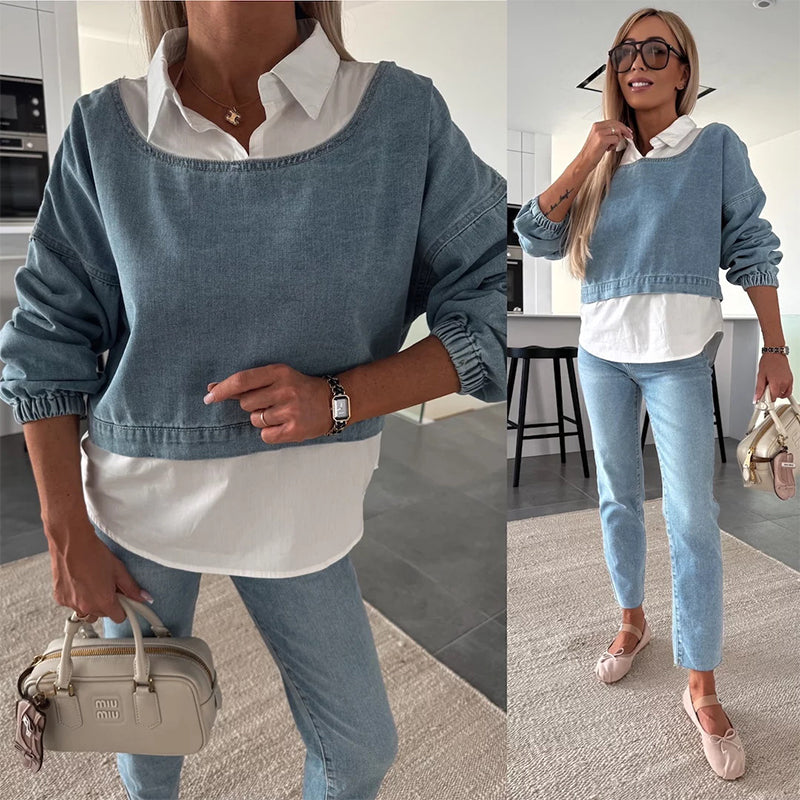 🩵 Jeans-Set Damen