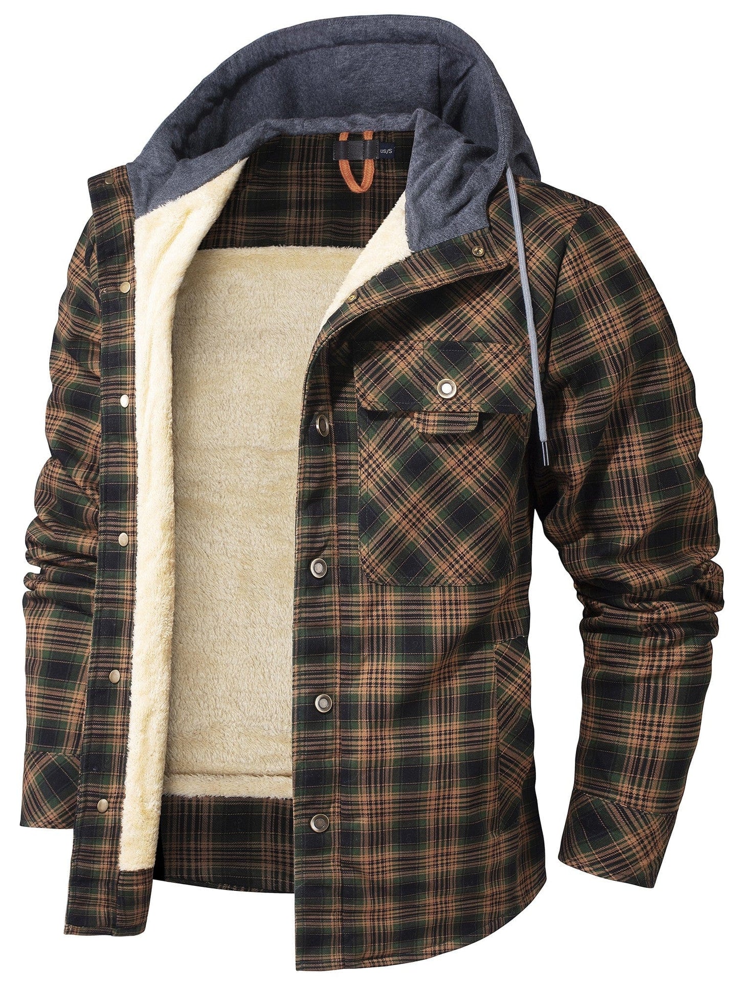 WOODLAND™ | Thermo-Flanelljacke mit Kapuze