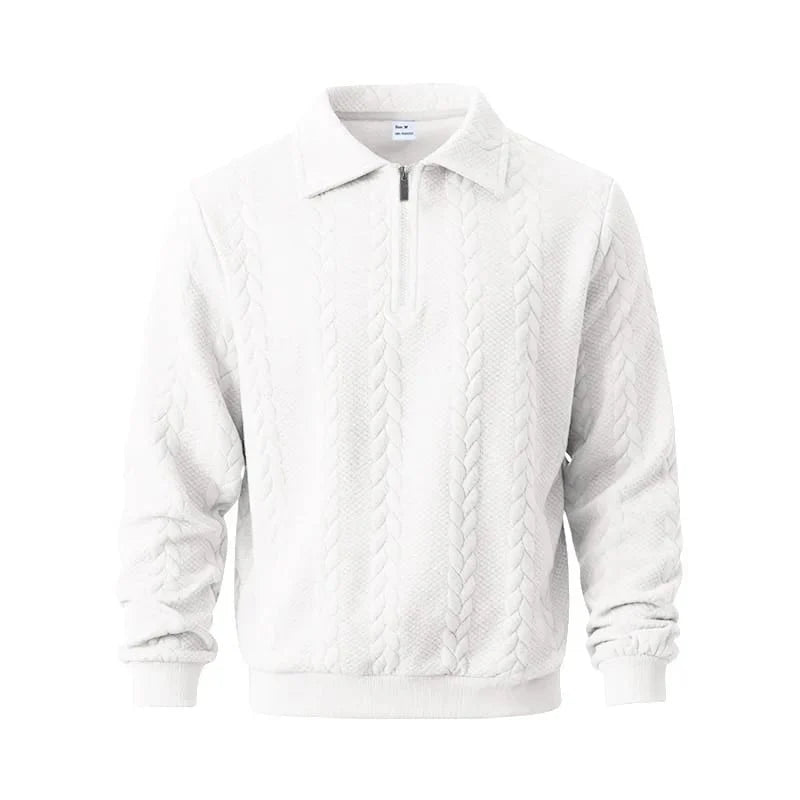 ROYAL™ | ZIPP PULLOVER MIT ZOPFSTRICK