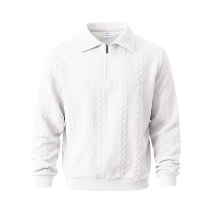 ROYAL™ | ZIPP PULLOVER MIT ZOPFSTRICK