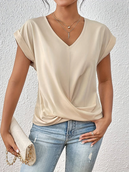 Greta™ | Lässiges T-Shirt mit weichem V-Ausschnitt