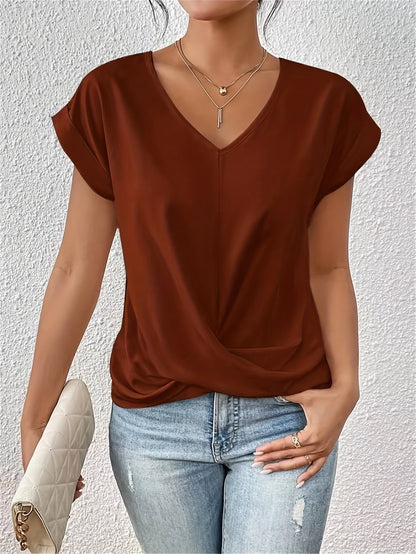 Greta™ | Lässiges T-Shirt mit weichem V-Ausschnitt