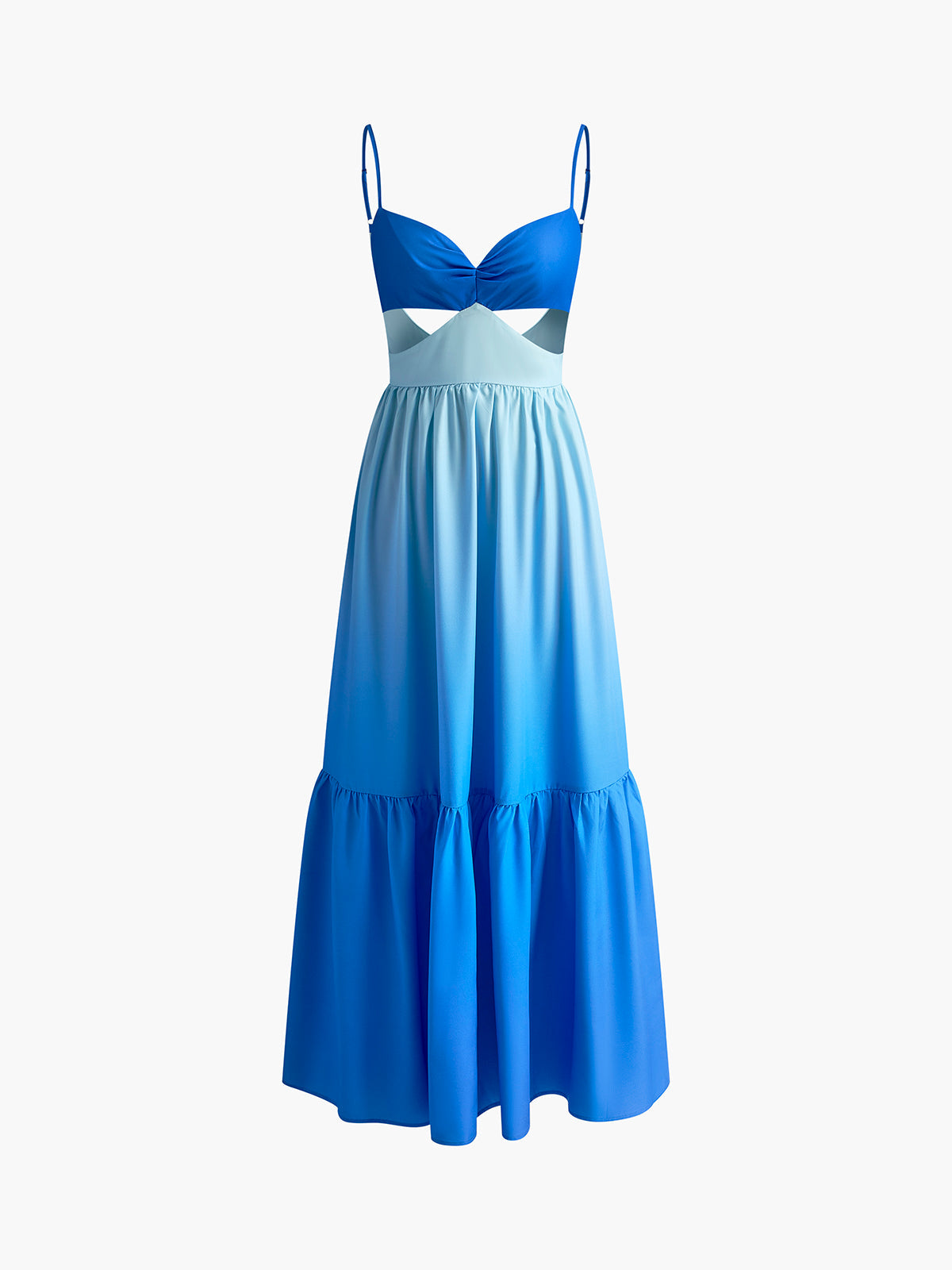 Rückenfreies Cutout-Cami-Langkleid