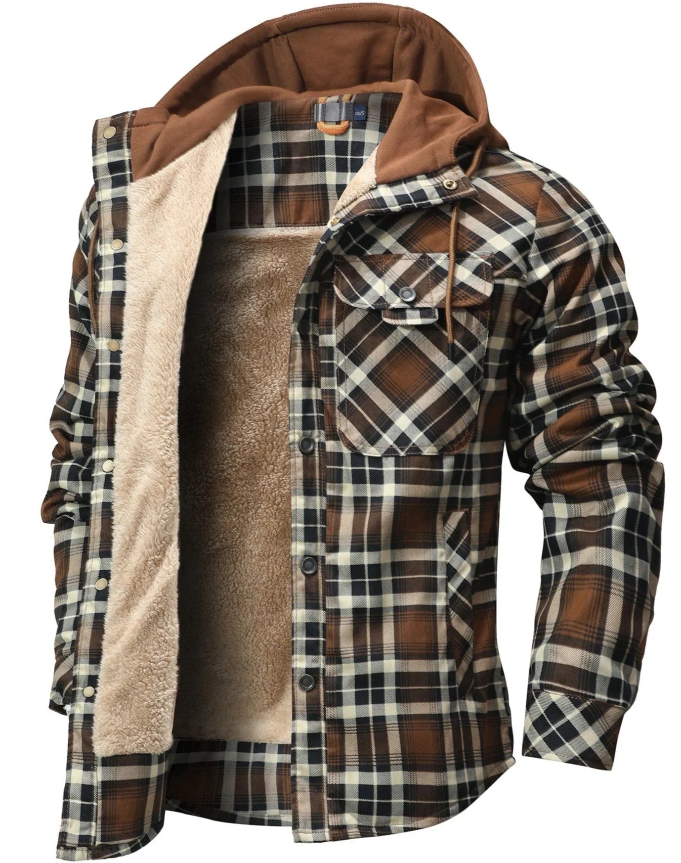 WOODLAND™ | Thermo-Flanelljacke mit Kapuze