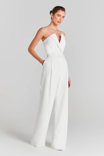 Vanessa - Weißer eleganter Jumpsuit