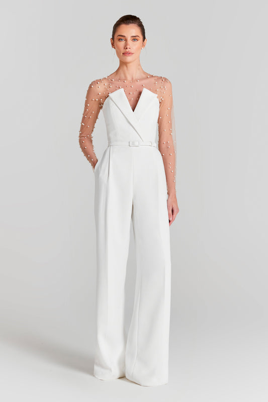 Vanessa - Weißer eleganter Jumpsuit