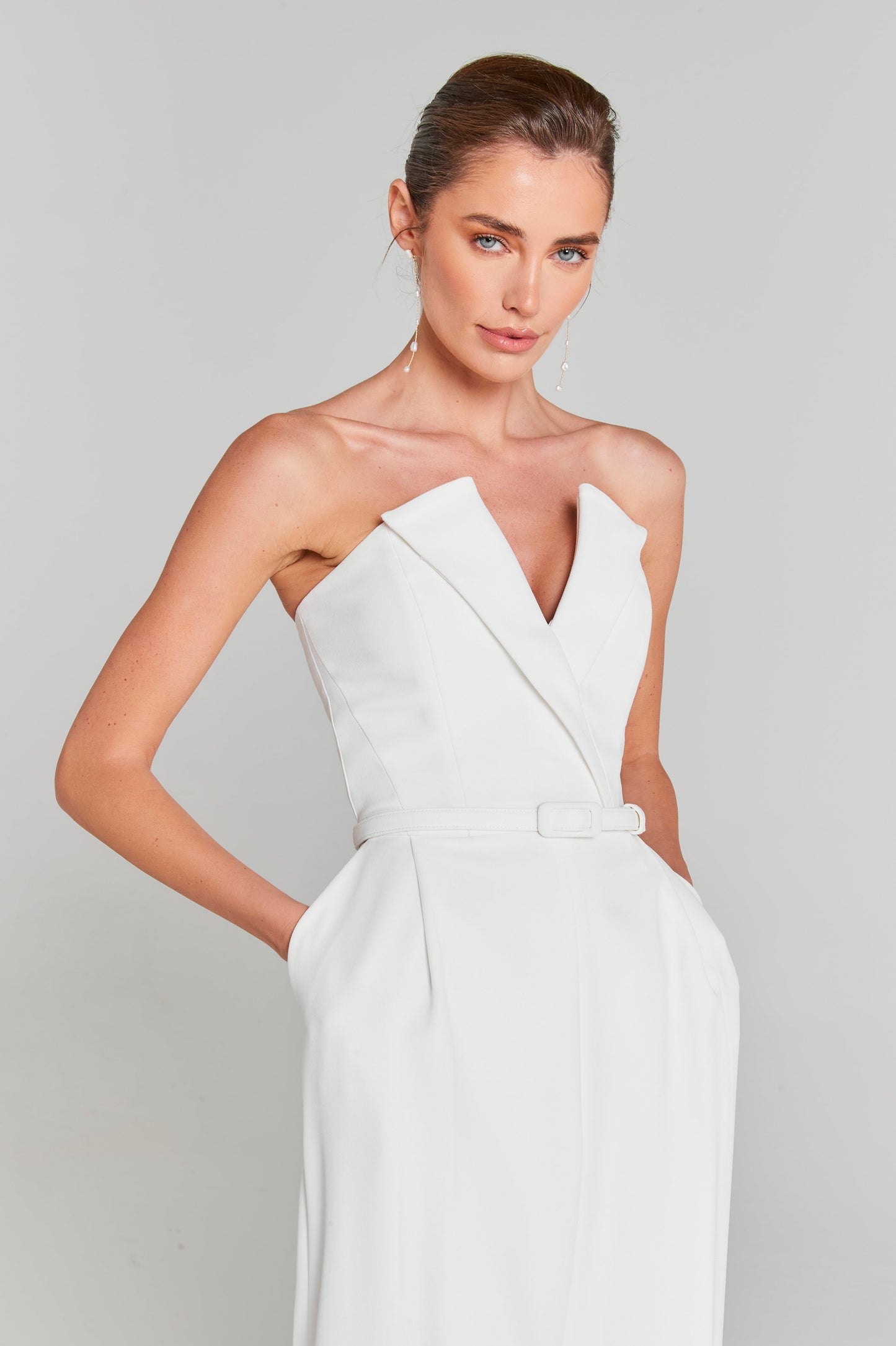 Vanessa - Weißer eleganter Jumpsuit