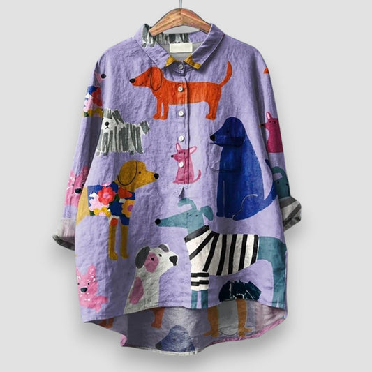 Amelie™ | Damenshirt mit Hundeprint