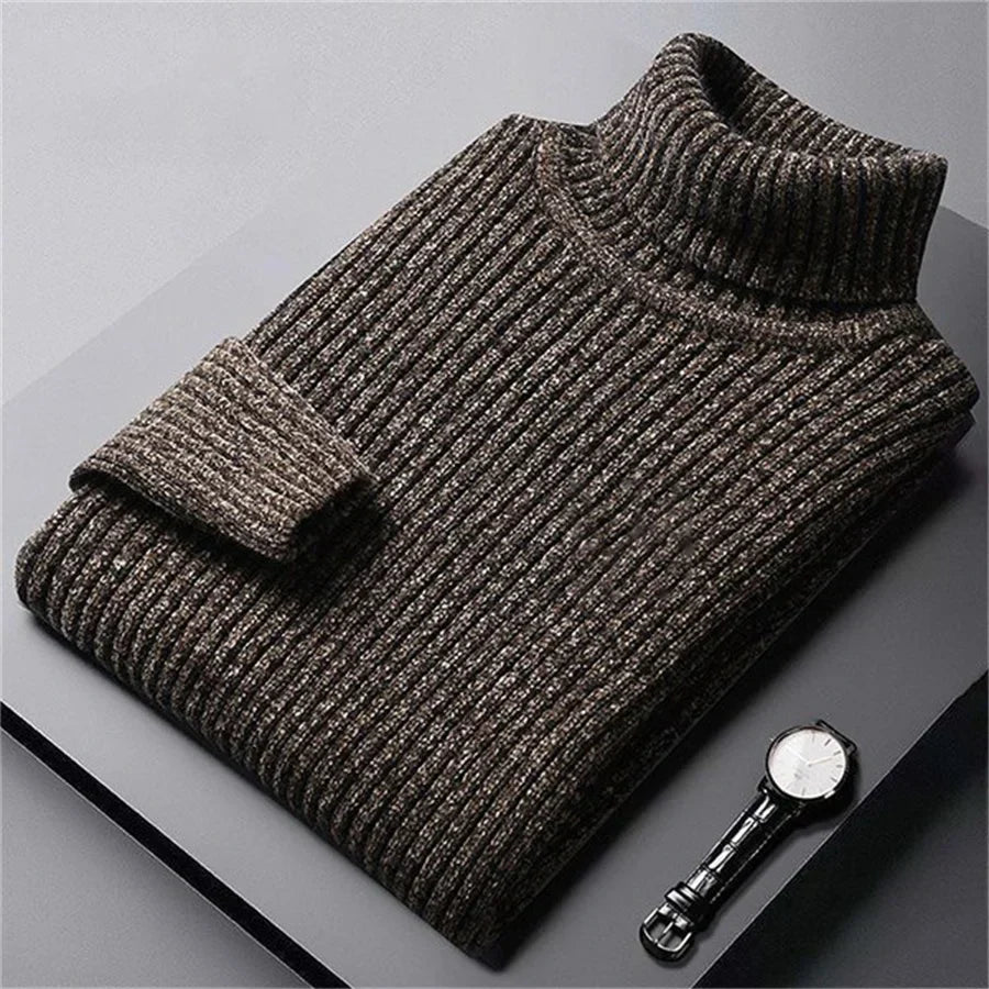 NORDHAVEN™ | Strukturierter Rollkragen-Strickpullover