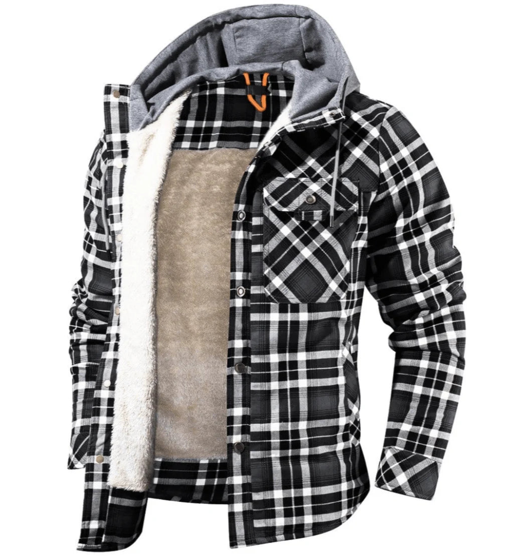 WOODLAND™ | Thermo-Flanelljacke mit Kapuze