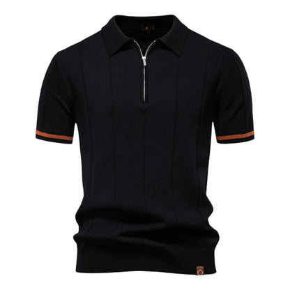 AURELIO™ | STRICK POLO MIT ZIPKRAGEN