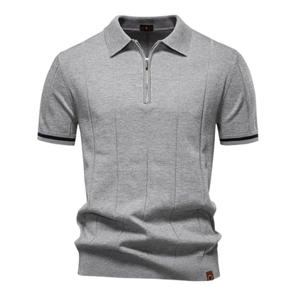 AURELIO™ | STRICK POLO MIT ZIPKRAGEN