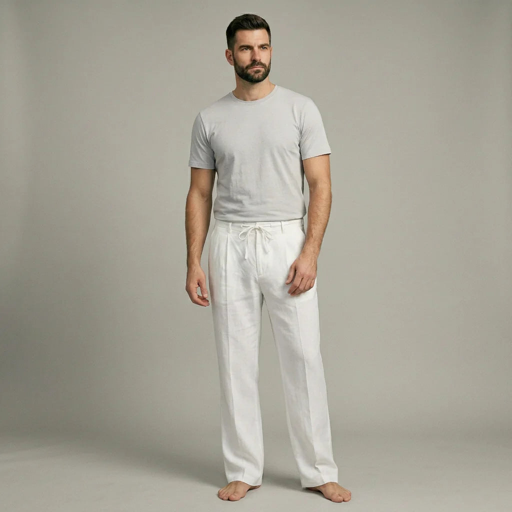 PIETER™ | Leinenhose in einfarbigem, leichtem Design