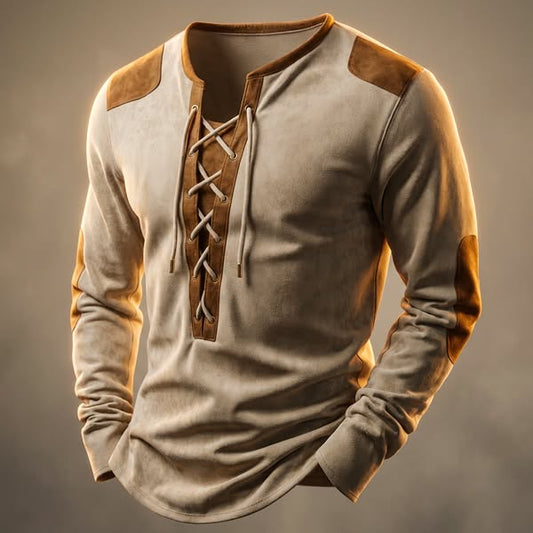 VELMONT™ | HENLEY SHIRT IN WILDLEDER-OPTIK