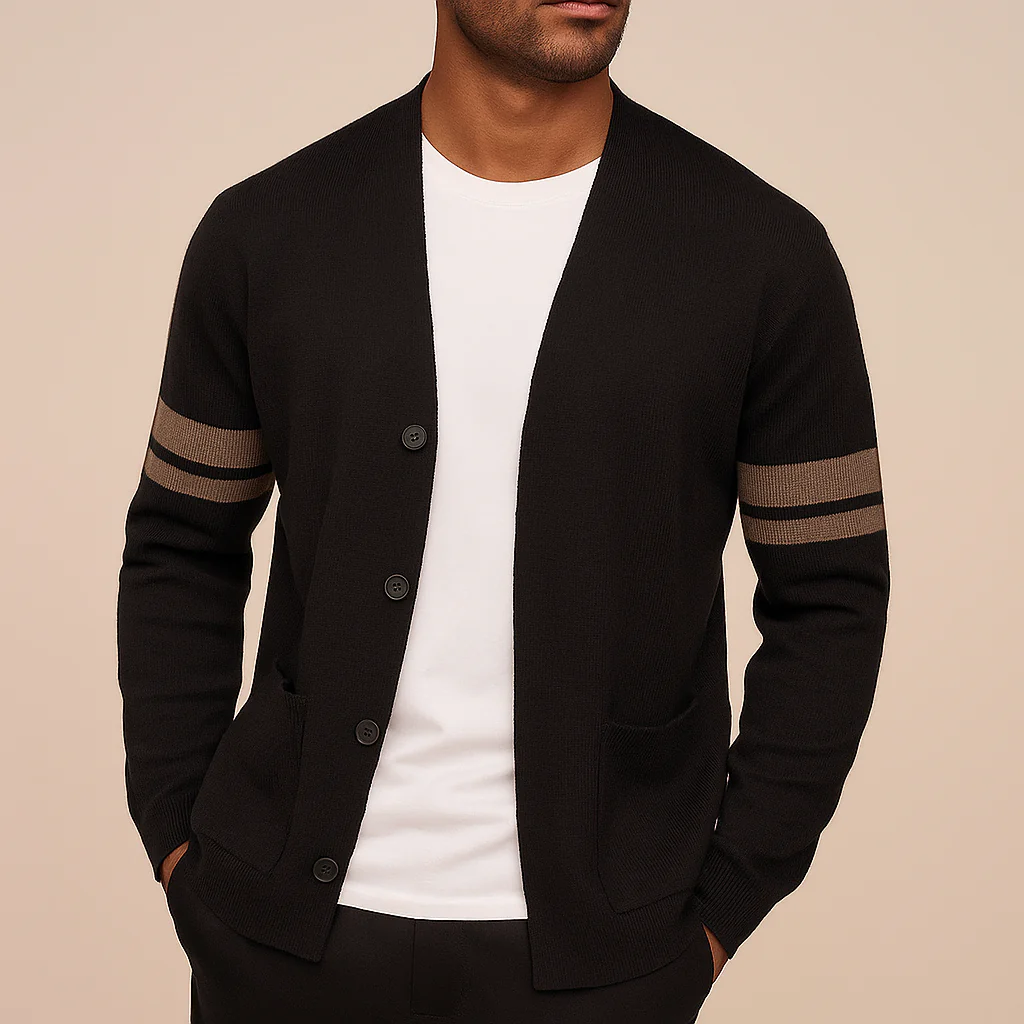 DAVID™ | LÄSSIGER HERREN CARDIGAN MIT KNOPFLEISTE