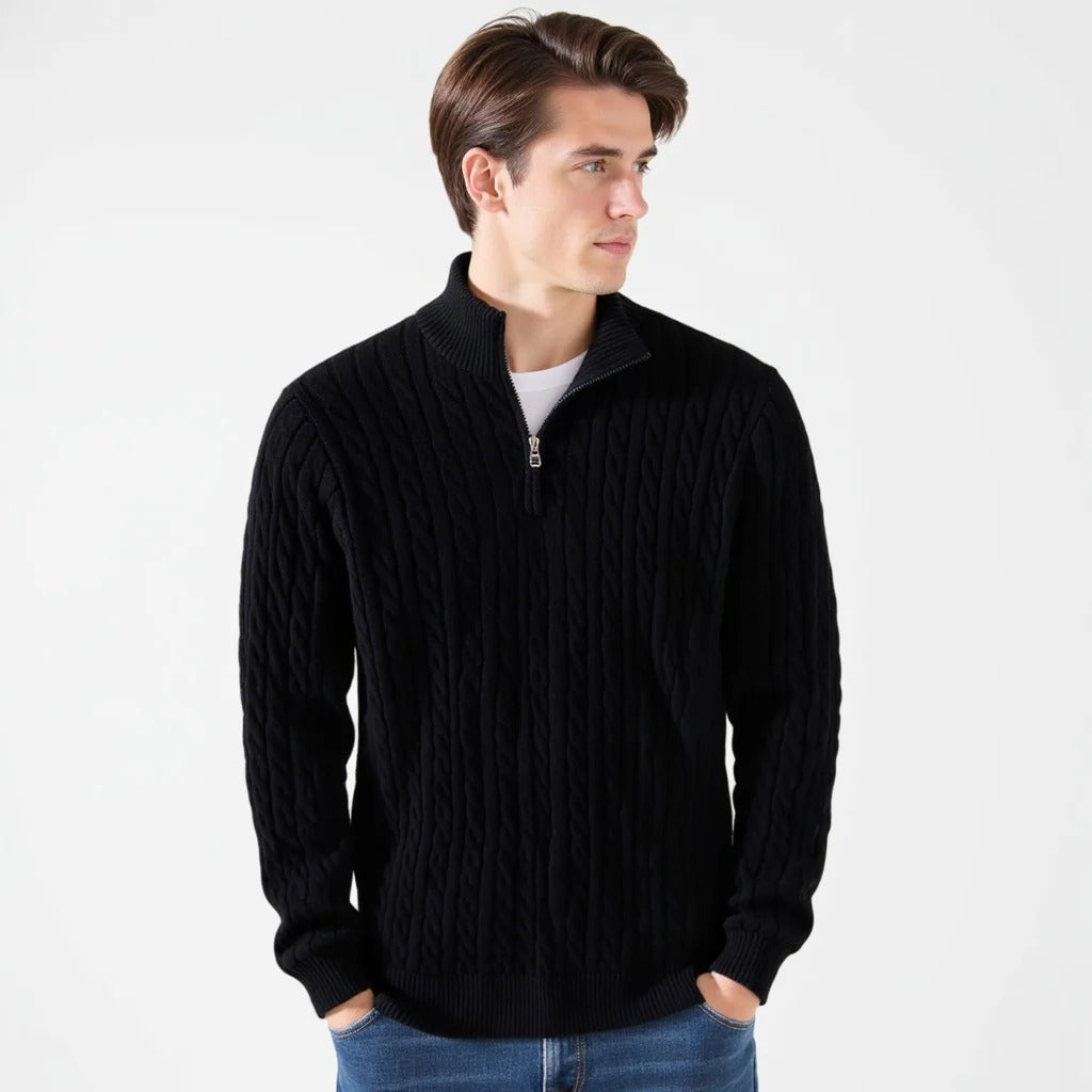 ALPENWERT™ | ZOPFSTRICK HALF ZIP PULLOVER