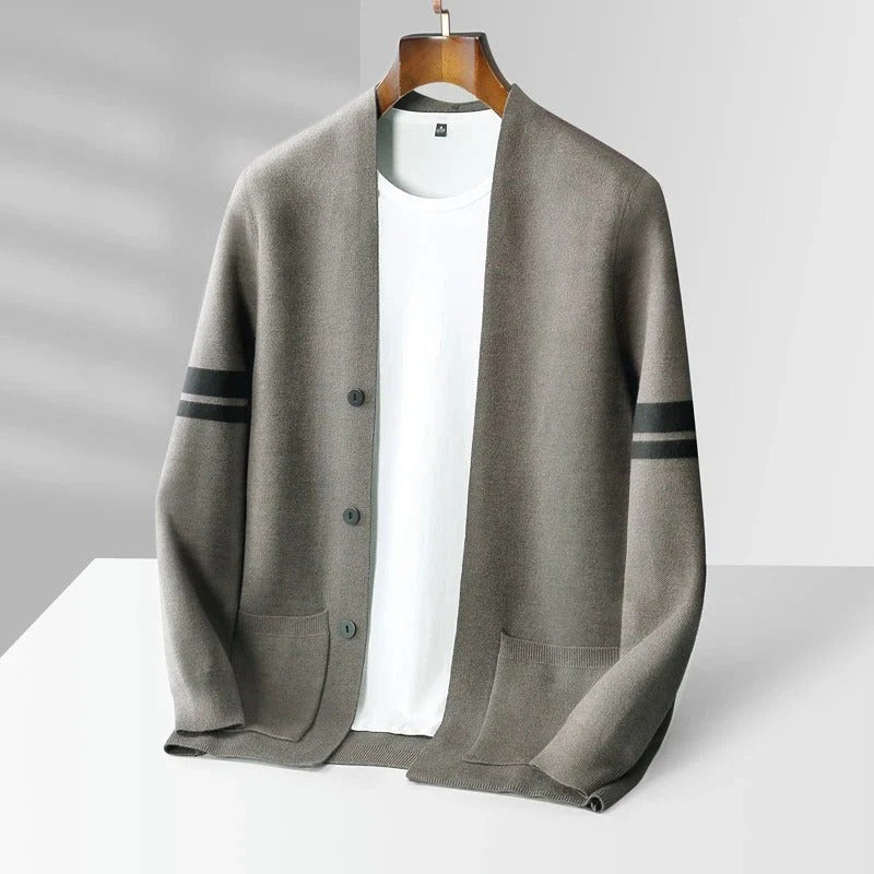 DAVID™ | LÄSSIGER HERREN CARDIGAN MIT KNOPFLEISTE