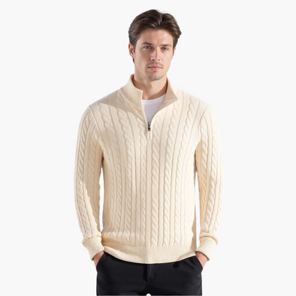 ALPENWERT™ | ZOPFSTRICK HALF ZIP PULLOVER