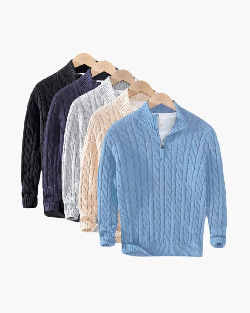 ALPENWERT™ | ZOPFSTRICK HALF ZIP PULLOVER