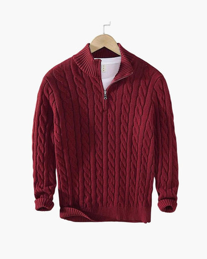 ALPENWERT™ | ZOPFSTRICK HALF ZIP PULLOVER