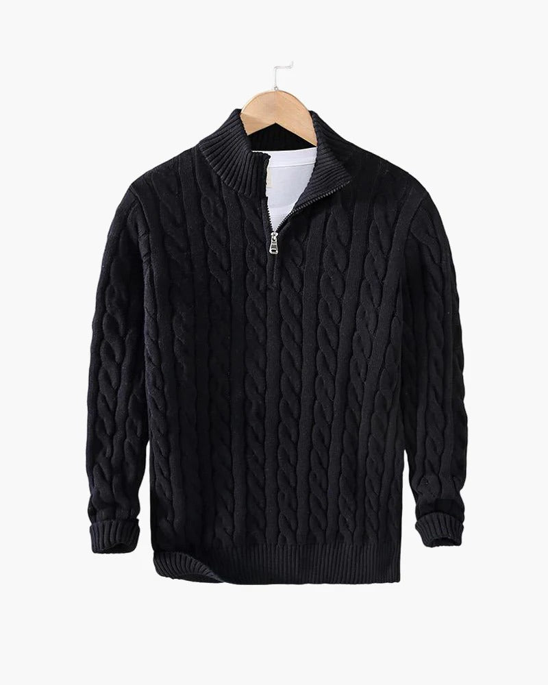ALPENWERT™ | ZOPFSTRICK HALF ZIP PULLOVER