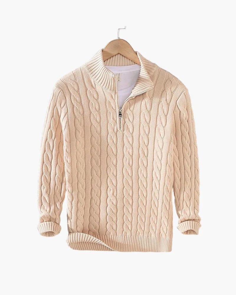 ALPENWERT™ | ZOPFSTRICK HALF ZIP PULLOVER
