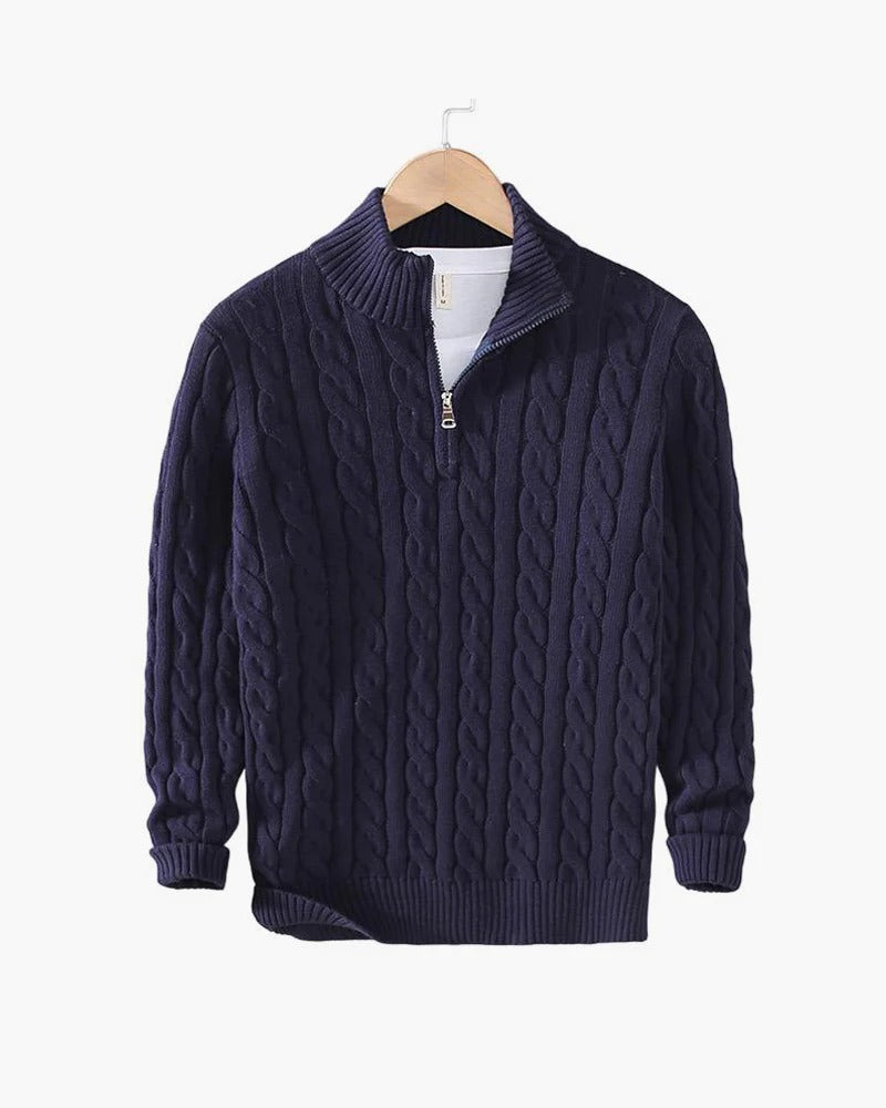 ALPENWERT™ | ZOPFSTRICK HALF ZIP PULLOVER