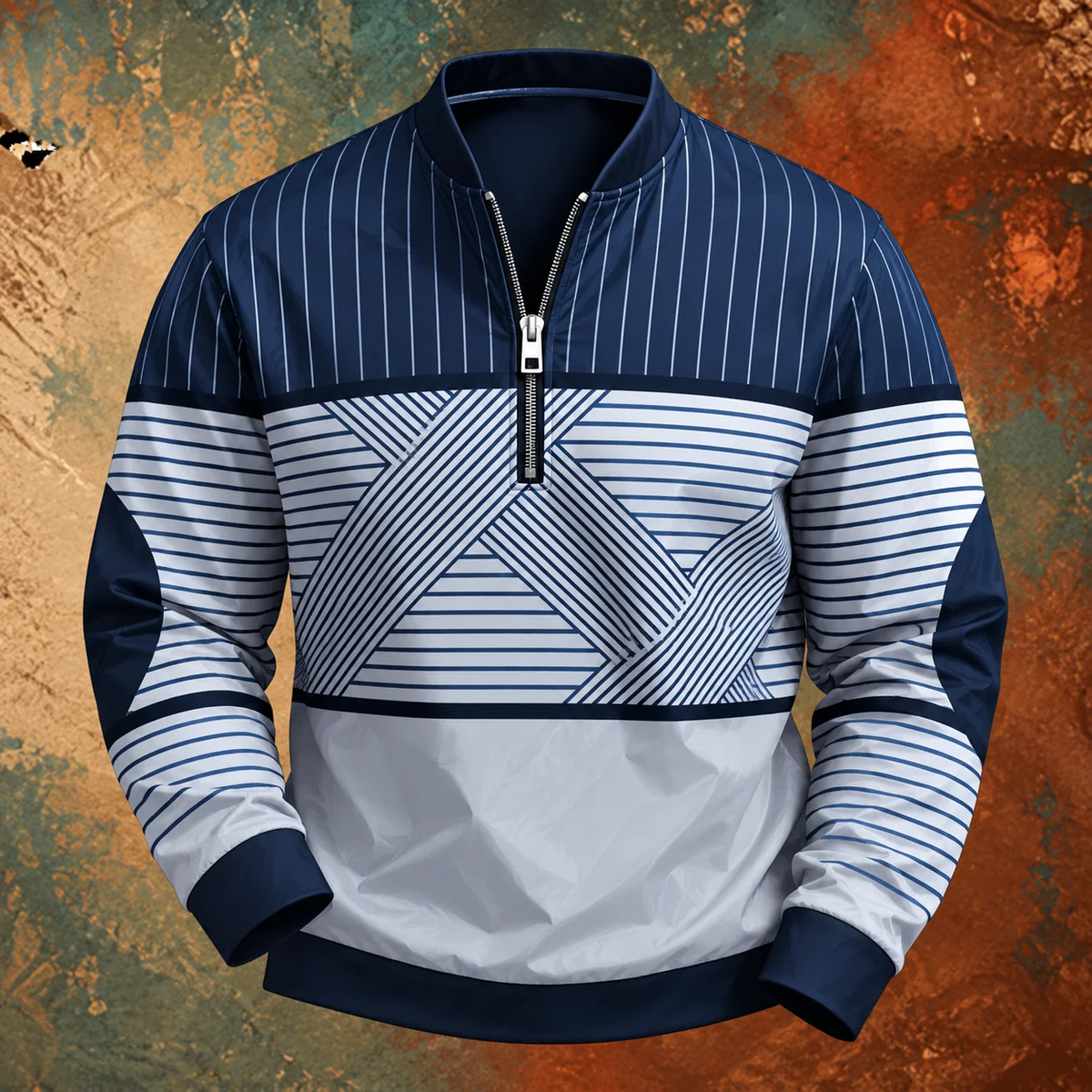 ELAN™ | PULLOVER MIT LANGEN ARMELN UND HALBEM REISSVERSCHLUSS