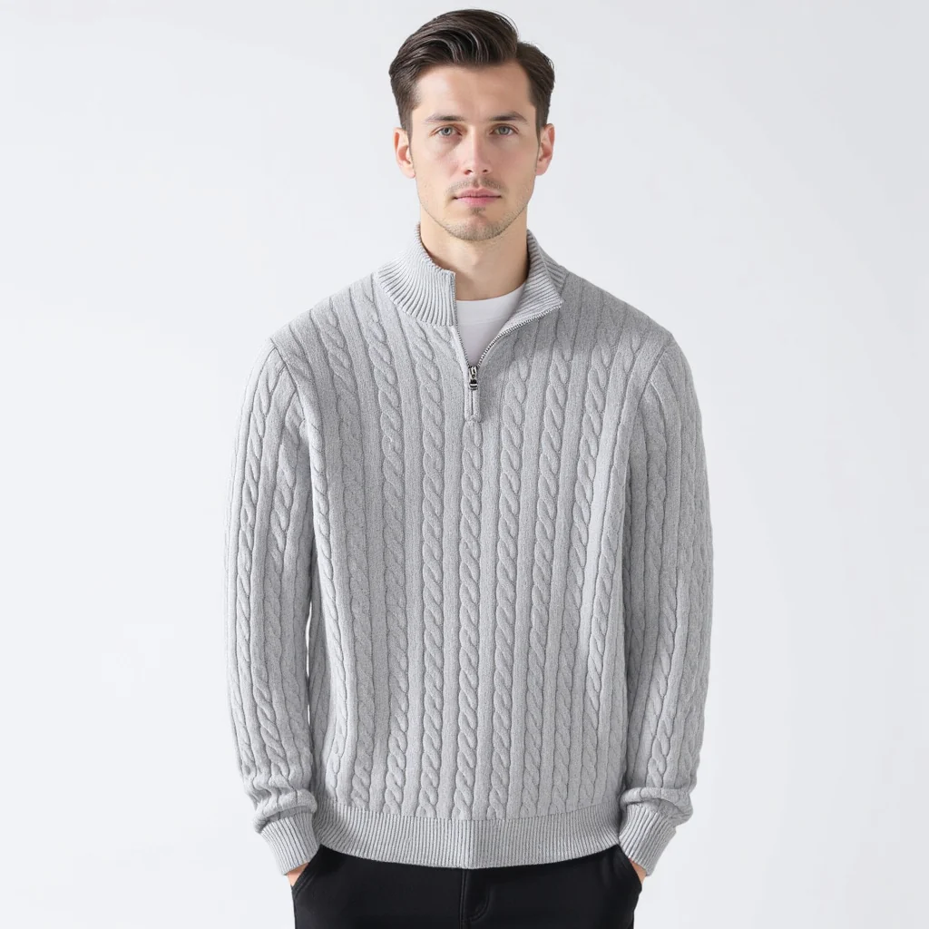ALPENWERT™ | ZOPFSTRICK HALF ZIP PULLOVER